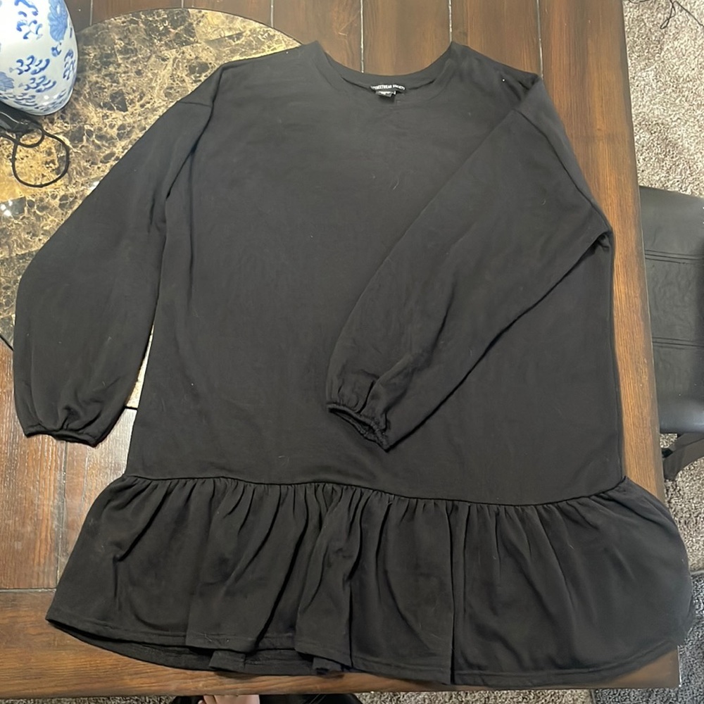 Black large, long sleeve Streetwear Society dress